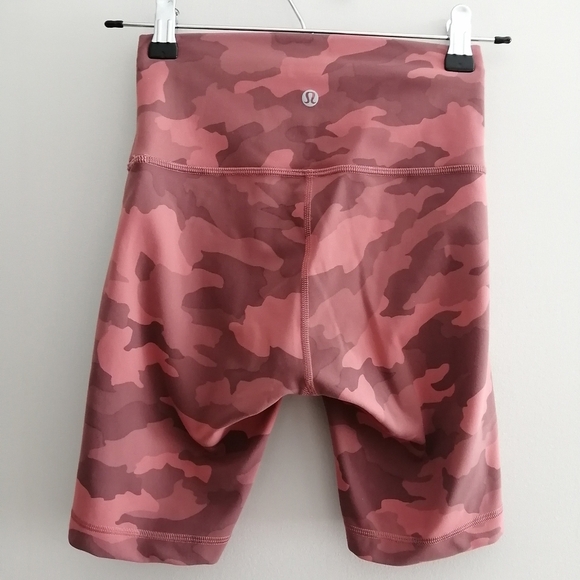 Lululemon Wunder Train High Rise Short 8" Heritage 365 Camo Brier Rose Pink 4 - Picture 4 of 15